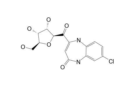8-CHLORO-4-[1-(BETA-D-RIBOFURANOSYL)-OXO]-1,3-DIHYDRO-2H-1,5-BENZODIAZEPIN-2-ONE