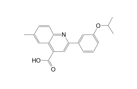2-(3-isopropoxyphenyl)-6-methyl-4-quinolinecarboxylic acid
