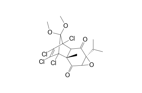 (1S*,2S*,4S*,6R*,8R*,9R*)-1,9,10,11-Tetrachloro-5-isopropyl-12,12-dimethoxy-2-methyl-5-oxatricyclo[7.2.1.0(2,8).0(4,6)]dodec-10-ene-3,7-dione