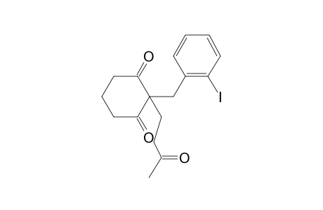 2-(2-iodobenzyl)-2-(3-ketobutyl)cyclohexane-1,3-quinone