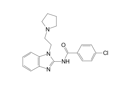 4-chloro-N-{1-[2-(1-pyrrolidinyl)ethyl]-1H-benzimidazol-2-yl}benzamide