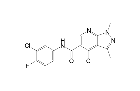 3',4-dichloro-1,3-dimethyl-4'-fluoro-1H-pyrazolo[3,4-b]pyridine-5-carboxanilide