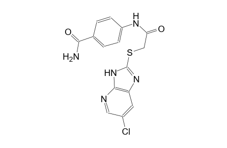 4-({[(6-chloro-3H-imidazo[4,5-b]pyridin-2-yl)sulfanyl]acetyl}amino)benzamide