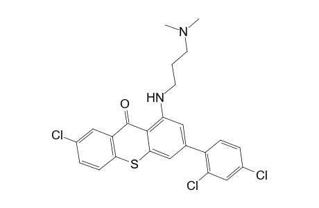 7-Chloro-3-(2,4-dichlorophenyl)-1-([3-(dimethylamino)propyl]amino)-9H-thioxanthen-9-one