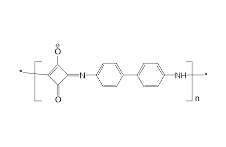 Poly[Azi-diphenylene(4,4')azamer-alt-quadratyl(1,3)amer]; polyamide from benzidine and 1,3-quadratic acid; poly(squarylamide), aromatic