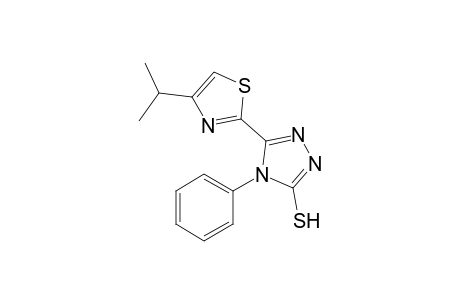 5-(4-isopropylthiazol-2-yl)-4-phenyl-4H-1,2,4-triazole-3-thiol