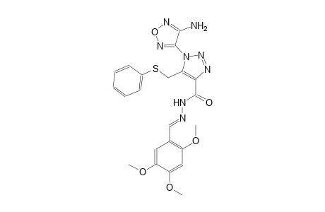 1-(4-amino-1,2,5-oxadiazol-3-yl)-5-[(phenylsulfanyl)methyl]-N'-[(E)-(2,4,5-trimethoxyphenyl)methylidene]-1H-1,2,3-triazole-4-carbohydrazide