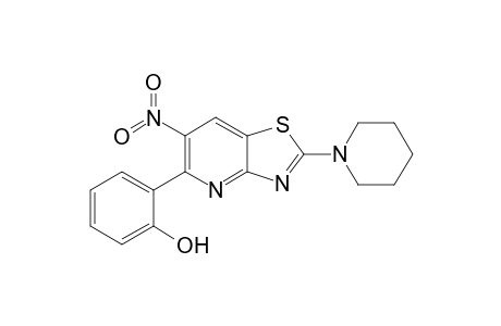 2-[6-Nitro-2-(piperidin-1-yl)thiazolo[4,5-b]pyridin-5-yl]phenol