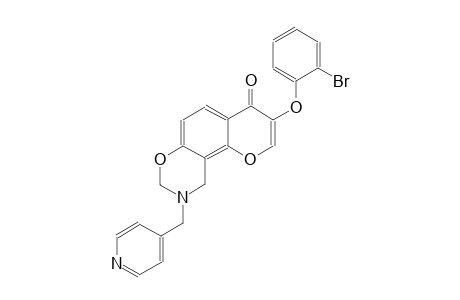 4H,8H-pyrano[2,3-f][1,3]benzoxazin-4-one, 3-(2-bromophenoxy)-9,10-dihydro-9-(4-pyridinylmethyl)-