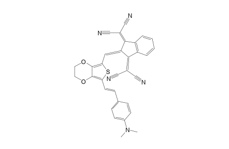 2-[1,3-Bis(dicyanomethylidene)indan-2-ylidenemethyl]-3,4-ethylenedioxy-5-[(E)-(4-N,N-dimethylaminobenzylidene)methyl]thiophene