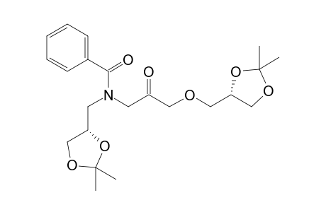 (2'S,2RS,2"S)-N-Benzoyl-1-(N-(2',3'-O-isopropylideneglycerol)amino-3-(2",3"-O-isipropylideneglycerol)propan-2-one