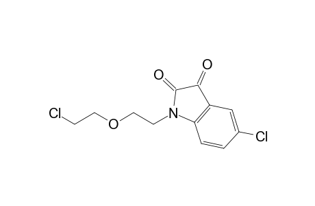 5-Chloranyl-1-[2-(2-chloroethyloxy)ethyl]indole-2,3-dione