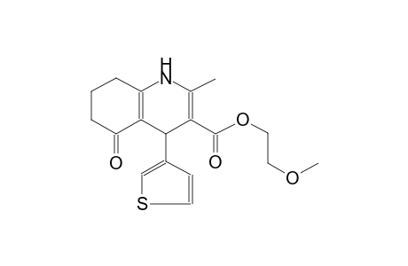 3-quinolinecarboxylic acid, 1,4,5,6,7,8-hexahydro-2-methyl-5-oxo-4-(3-thienyl)-, 2-methoxyethyl ester