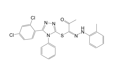 5-(2,4-dichlorophenyl)-4-phenyl-4H-1,2,4-triazol-3-yl (1E)-N-(2-methylphenyl)-2-oxopropanehydrazonothioate