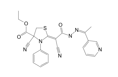 (2Z)-ETHYL-2-[[1-(PYRIDINE-3-YL)-ETHYLIDENEAMINOCARBAMOYL]-(CYANO)-METHYLENE]-4-CYANO-3-PHENYLTHIAZOLIDINE-4-CARBOXYLATE