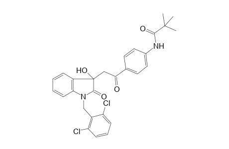 Propanamide, N-[4-[2-[1-[(2,6-dichlorophenyl)methyl]-2,3-dihydro-3-hydroxy-2-oxo-1H-indol-3-yl]acetyl]phenyl]-2,2-dimethyl-