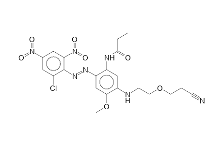 N-(2-[(E)-(2-Chloro-4,6-dinitrophenyl)diazenyl]-5-([2-(2-cyanoethoxy)ethyl]amino)-4-methoxyphenyl)propanamide