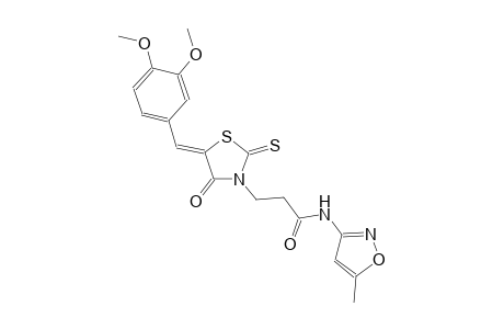 3-thiazolidinepropanamide, 5-[(3,4-dimethoxyphenyl)methylene]-N-(5-methyl-3-isoxazolyl)-4-oxo-2-thioxo-, (5Z)-