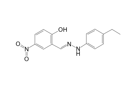 Benzaldehyde, 2-hydroxy-5-nitro-, (4-ethylphenyl)hydrazone