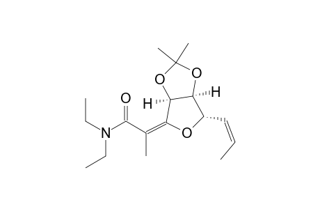 Propanamide, 2-[dihydro-2,2-dimethyl-6-(1-propenyl)furo[3,4-d]-1,3-dioxol-4(3aH)-ylidene]-N,N-diethyl-, [3aS-[3a.alpha.,4E,6.alpha.(E),6a.alpha.]]-