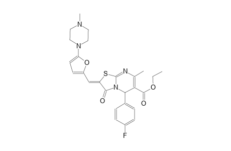 ethyl (2Z)-5-(4-fluorophenyl)-7-methyl-2-{[5-(4-methyl-1-piperazinyl)-2-furyl]methylene}-3-oxo-2,3-dihydro-5H-[1,3]thiazolo[3,2-a]pyrimidine-6-carboxylate