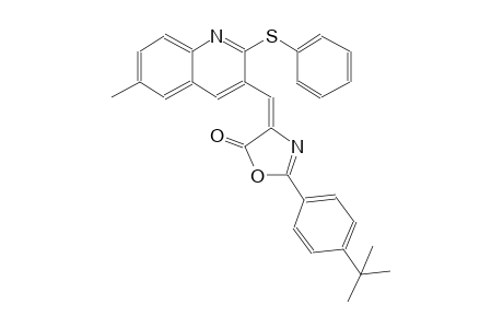 5(4H)-oxazolone, 2-[4-(1,1-dimethylethyl)phenyl]-4-[[6-methyl-2-(phenylthio)-3-quinolinyl]methylene]-, (4E)-