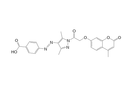 1-(4-Methylcoumarinyl-7-oxyacetyl)-3,5-dimethyl-4-(4-carboxyphenylazo)pyrazole