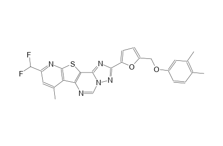 {5-[9-(difluoromethyl)-7-methylpyrido[3',2':4,5]thieno[2,3-e][1,2,4]triazolo[1,5-c]pyrimidin-2-yl]-2-furyl}methyl 3,4-dimethylphenyl ether