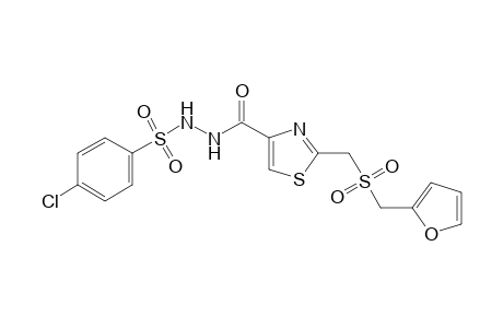 1-[(p-chlorophenyl)sulfonyl]-2-{{2-[(furfurylsulfonyl)methyl]-4-thiazolyl}carbonyl}hydrazine
