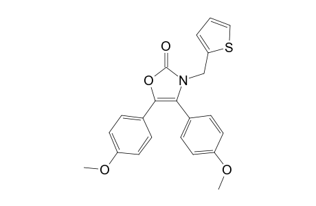 2(3H)-Oxazolone, 4,5-bis(4-methoxyphenyl)-3-(2-thienylmethyl)-