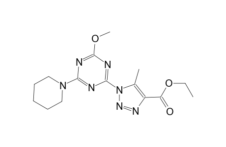 1H-1,2,3-triazole-4-carboxylic acid, 1-[4-methoxy-6-(1-piperidinyl)-1,3,5-triazin-2-yl]-5-methyl-, ethyl ester