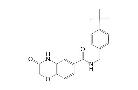 2H-1,4-Benzoxazine-6-carboxamide, N-[[4-(1,1-dimethylethyl)phenyl]methyl]-3,4-dihydro-3-oxo-