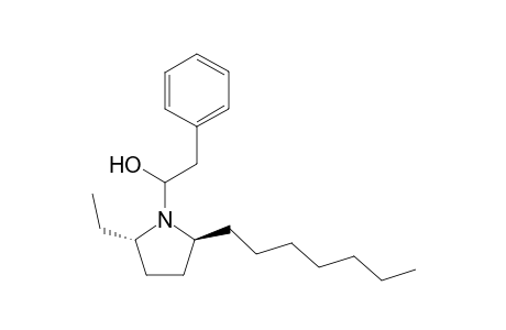trans-1-(2-phenyl-1-hydroxyethan-1yl)-5-ethyl-2-heptyl-pyrrolidine