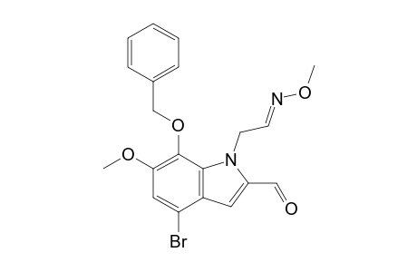 7-Benzyloxy-4-bromo-6-methoxy-1-(2'-methoxyiminoethyl)indole-2-carbaldehyde