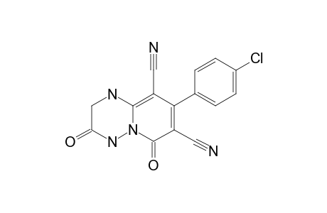 8-(4-CHLOROPHENYL)-3,6-DIOXO-1,3,4,6-TETRAHYDRO-2H-PYRIDO-[1,2-B]-[1,2,4]-TRIAZINE-7,9-DICARBONITRILE