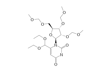2',3',5'-TRIS-O-(METHOXYMETHYL)-URIDINE-6-CARBOXALDEHYDE-DIETHYLACETALE