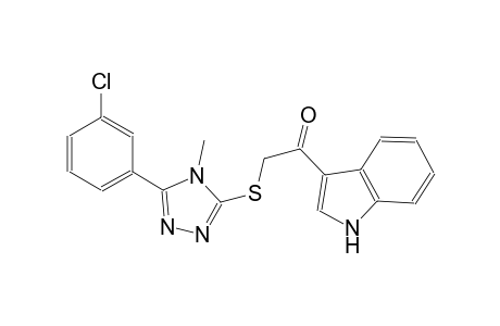 2-{[5-(3-chlorophenyl)-4-methyl-4H-1,2,4-triazol-3-yl]sulfanyl}-1-(1H-indol-3-yl)ethanone