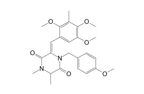 (Z)-4-(4-Methoxybenzyl)-3-(2,4,5-trimethoxy-3-methylbenzylidene)-1,6-dimethylpiperazine-2,5-dione