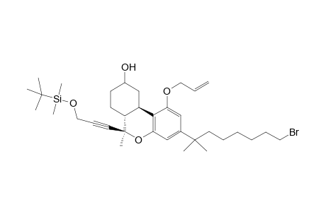 (6R,6aR,10aR)-1-allyloxy-3-(7-bromo-1,1-dimethyl-heptyl)-6-[3-[tert-butyl(dimethyl)silyl]oxyprop-1-ynyl]-6-methyl-6a,7,8,9,10,10a-hexahydrobenzo[c]chromen-9-ol