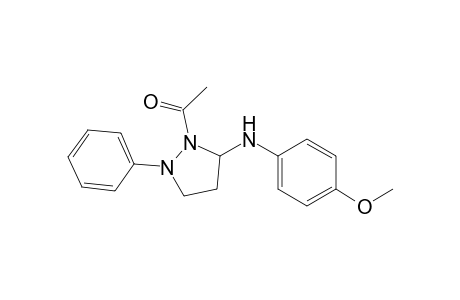 1-[5-(4-methoxyanilino)-2-phenyl-1-pyrazolidinyl]ethanone