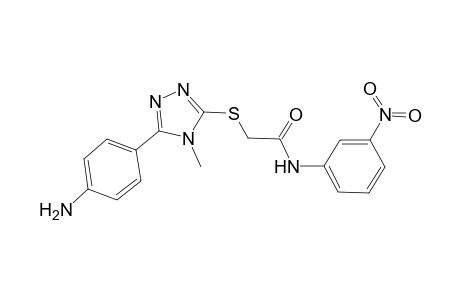 2-[[5-(4-aminophenyl)-4-methyl-1,2,4-triazol-3-yl]sulfanyl]-N-(3-nitrophenyl)acetamide