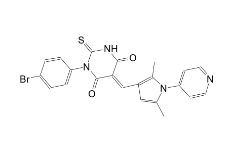 (5E)-1-(4-bromophenyl)-5-{[2,5-dimethyl-1-(4-pyridinyl)-1H-pyrrol-3-yl]methylene}-2-thioxodihydro-4,6(1H,5H)-pyrimidinedione