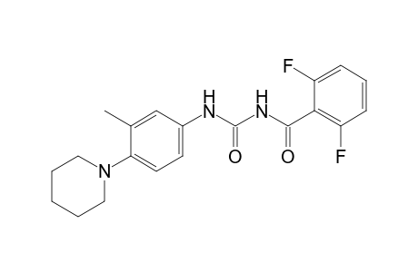 Benzamide, 2,6-difluoro-N-[[[3-methyl-4-(1-piperidinyl)-phenyl]amino]carbonyl]-