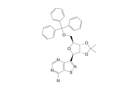 7-AMINO-3-(2,3-O-ISOPROPYLIDENE-5-O-TRITYL-D-RIBOFURANOSYL)-ISOTHIAZOLE-[4,5-D]-PYRIMIDINE