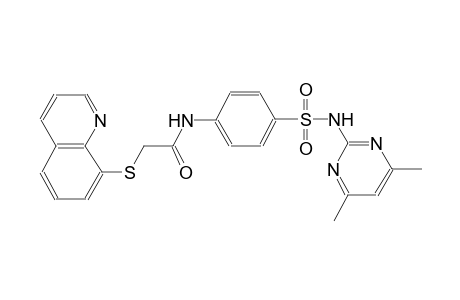 N-[4-[(4,6-dimethyl-2-pyrimidinyl)sulfamoyl]phenyl]-2-(8-quinolinylthio)acetamide