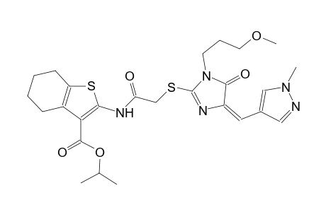 isopropyl 2-{[({(4E)-1-(3-methoxypropyl)-4-[(1-methyl-1H-pyrazol-4-yl)methylene]-5-oxo-4,5-dihydro-1H-imidazol-2-yl}sulfanyl)acetyl]amino}-4,5,6,7-tetrahydro-1-benzothiophene-3-carboxylate