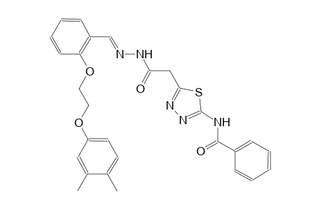 N-{5-[2-((2E)-2-{2-[2-(3,4-dimethylphenoxy)ethoxy]benzylidene}hydrazino)-2-oxoethyl]-1,3,4-thiadiazol-2-yl}benzamide