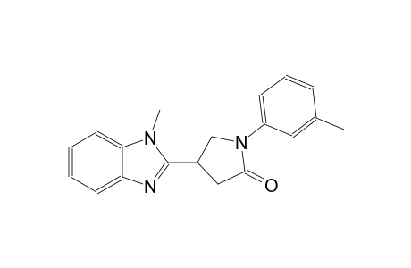 4-(1-methyl-1H-benzimidazol-2-yl)-1-(3-methylphenyl)-2-pyrrolidinone