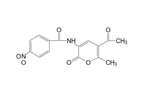 N-(5-ACETYL-6-METHYL-2-OXO-2H-PYRAN-3-YL)-p-NITROBENZAMIDE