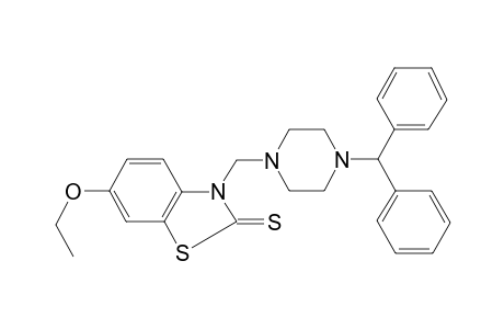 3-[(4-benzhydrylpiperazin-1-yl)methyl]-6-ethoxy-1,3-benzothiazole-2-thione